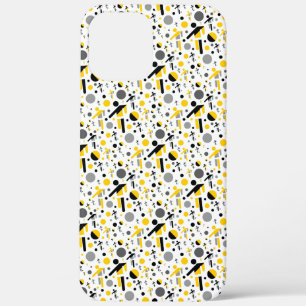 Case-Mate iPhone Case Motif de silhouette de football jaune noir mignon