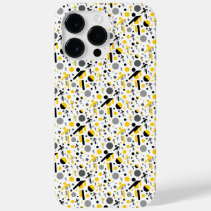 Coque Case-Mate iPhone Motif de silhouette de football jaune noir mignon