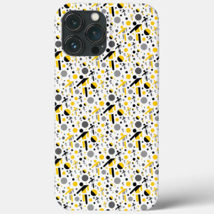 Case-Mate iPhone Case Motif de silhouette de football jaune noir mignon