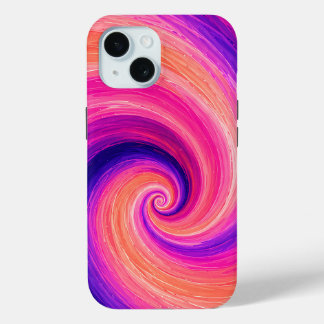 Coque Case-Mate iPhone Motif de spirale abstraite en peinture tourbillonn