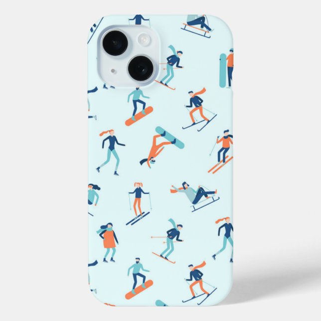 Coques Case-Mate iPhone Motif de sports d'hiver (Verso)