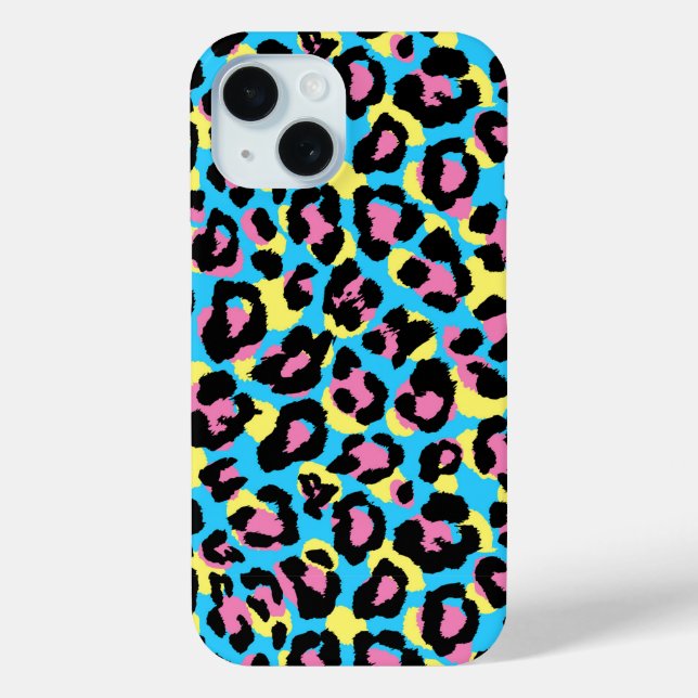Coques Case-Mate iPhone Motif de Spots Neon Leopard (Verso)