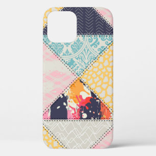 Case-Mate iPhone Case Motif de style Patchwork transparent.