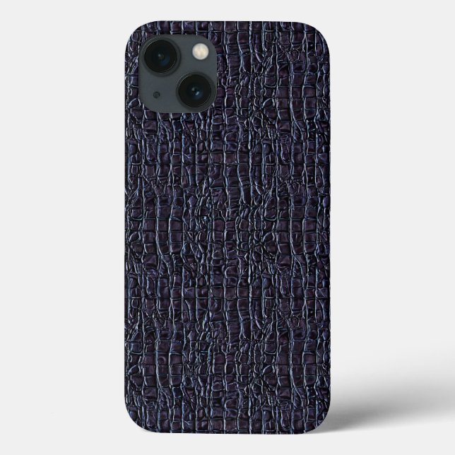 Coques Case-Mate iPhone Motif de style reptilien foncé (Verso)