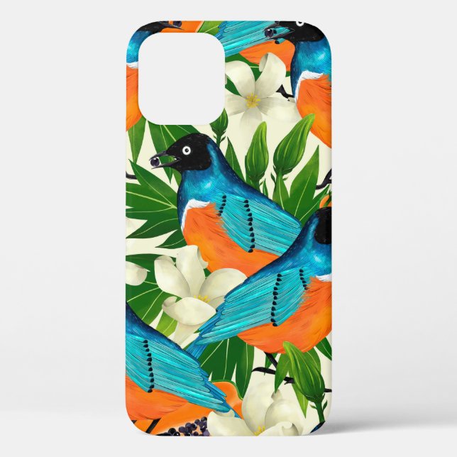 Coques Case-Mate iPhone Motif de surface avec des fruits à la papaye, feui (Verso)