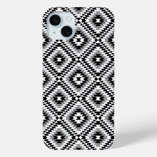 Coque Case-Mate iPhone Motif de symboles BW+gris Aztec stylisé