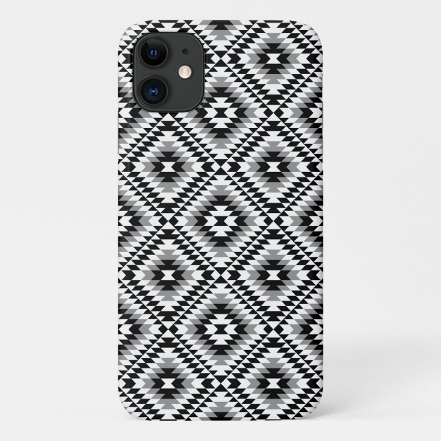 Coques Case-Mate iPhone Motif de symboles BW+gris Aztec stylisé (Dos)
