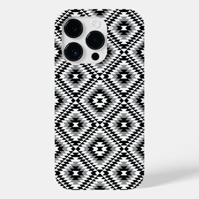 Coques Case-Mate iPhone Motif de symboles BW+gris Aztec stylisé (Verso)