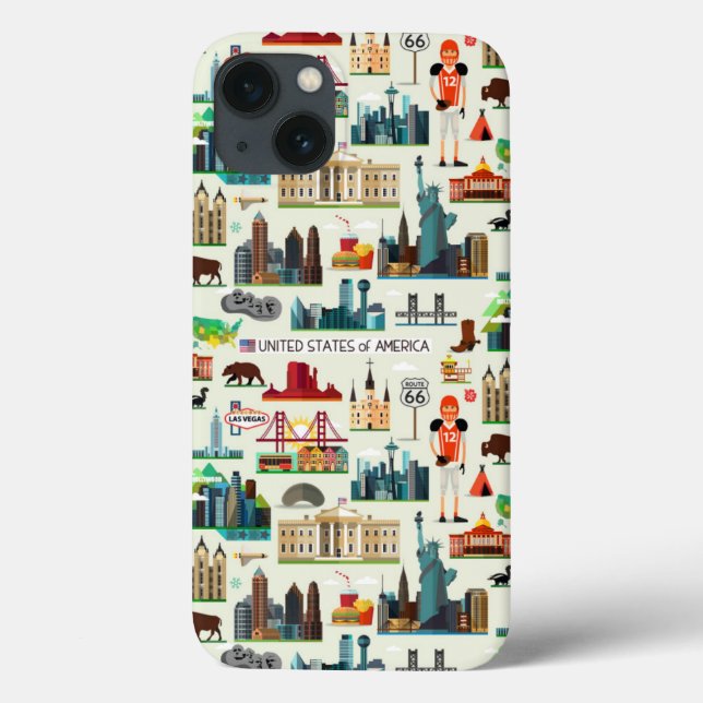 Coques Case-Mate iPhone Motif de symboles des Etats-Unis (Verso)