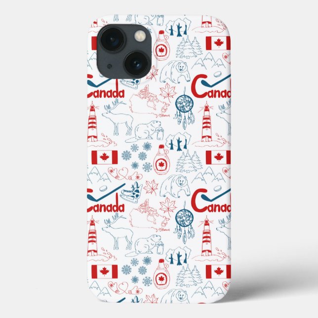 Coques Case-Mate iPhone Motif de symboles du Canada | (Verso)
