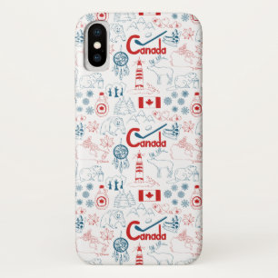 Coque iPhone X Motif de symboles du Canada