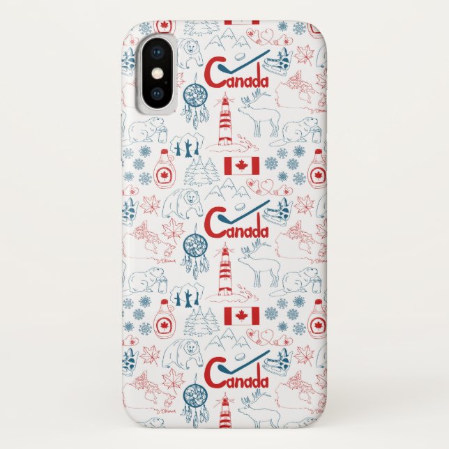 Coques Case-Mate iPhone Motif de symboles du Canada | (Dos)