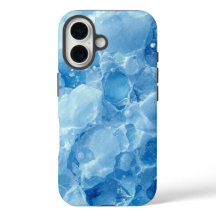 Motif de texture de cristal de glace gelé bleu abs