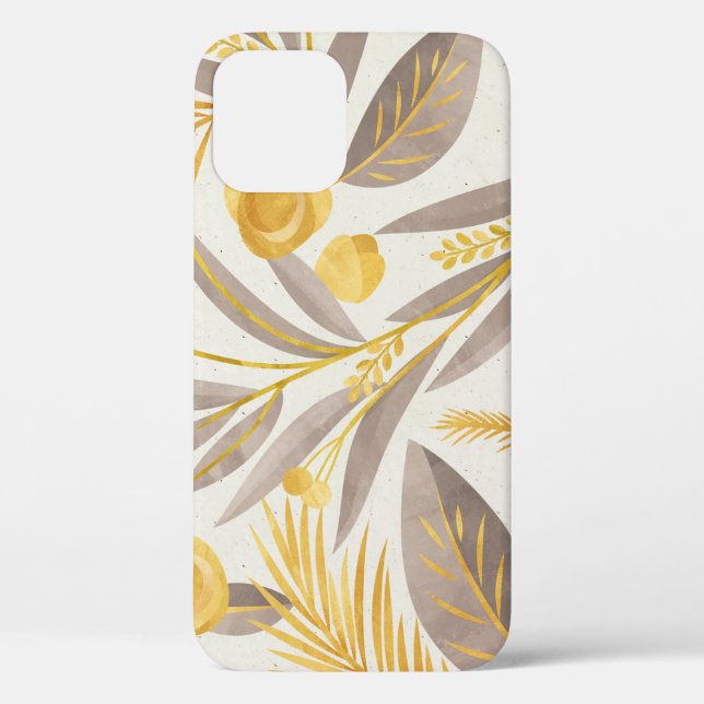 Coques Case-Mate iPhone Motif de texture de papier végétal botanique (Verso)