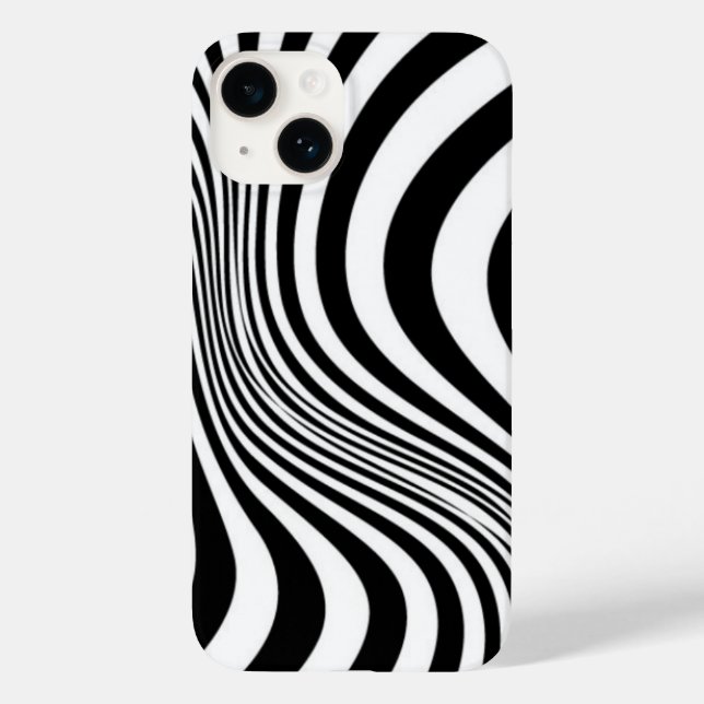Coques Case-Mate iPhone Motif de texture d'impression de peau de zèbre (Verso)