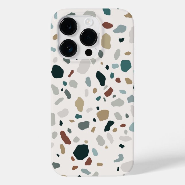 Coques Case-Mate iPhone Motif de texture moderne Terrazzo Stone (Verso)
