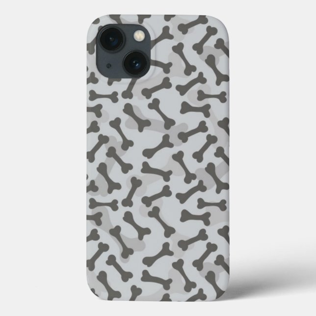 Coques Case-Mate iPhone Motif de texture osseuse Niveaux de gris (Verso)