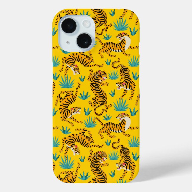 Coques Case-Mate iPhone Motif de tigre d'or asiatique (Verso)