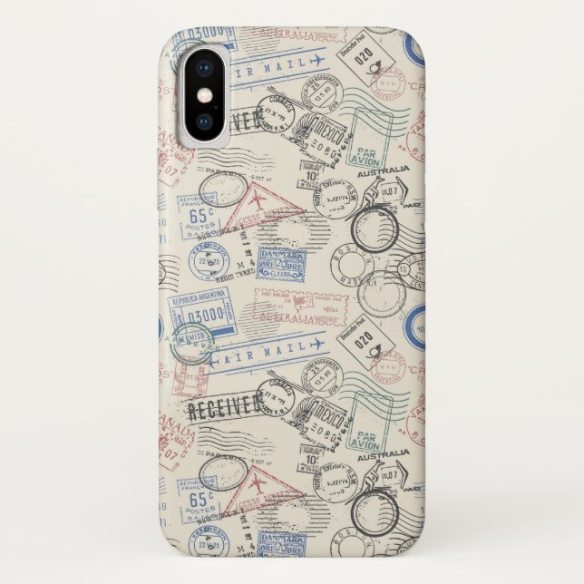 Coques Case-Mate iPhone Motif de timbres-poste du monde (Dos)