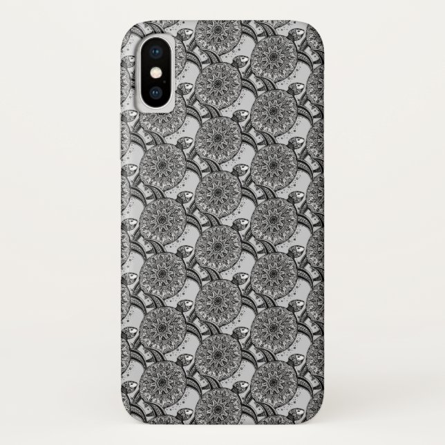 Coques Case-Mate iPhone Motif de tortue de style (Dos)