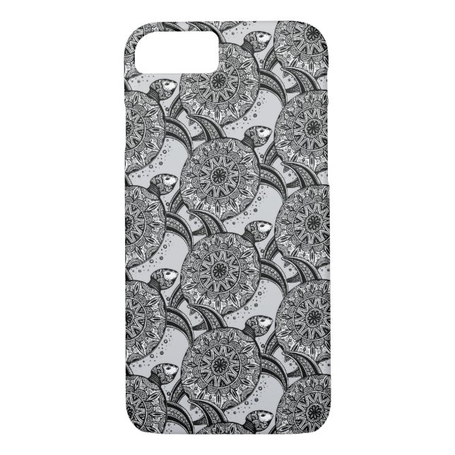 Coques Case-Mate iPhone Motif de tortue de style (Dos)
