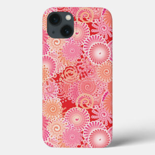 Case-Mate iPhone Case Motif de tourbillon abstrait, rose, corail, pêche