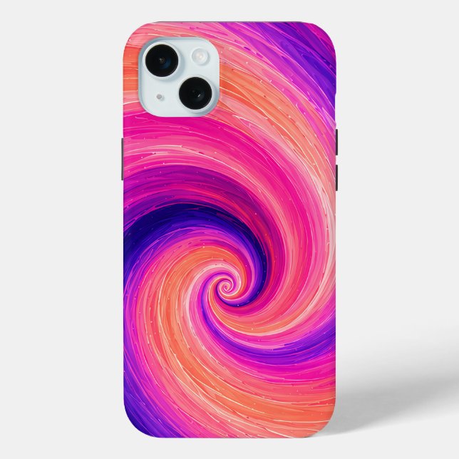 Coques Case-Mate iPhone Motif de tourbillon de peinture en spirale abstrai (Verso)
