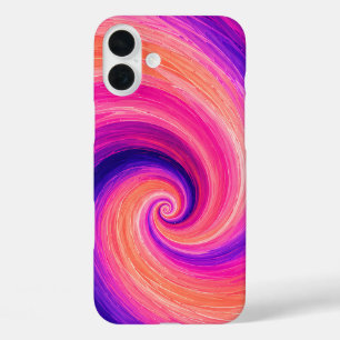 Coque Pour iPhone 16 Plus Motif de tourbillon de peinture en spirale abstrai