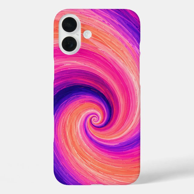 Coques Case-Mate iPhone Motif de tourbillon de peinture en spirale abstrai (Verso)