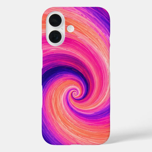 Coques Case-Mate iPhone Motif de tourbillon de peinture en spirale abstrai (Verso)