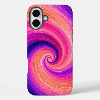 Coque Pour iPhone 16 Plus Motif de tourbillon de peinture en spirale abstrai