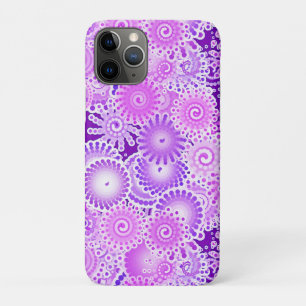 Coque Case-Mate Pour iPhone Motif de tourbillon fractal, nuances de pourpre