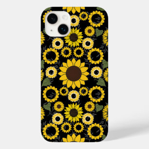 Coque Case-Mate iPhone Motif de tournesol A01.b BG noir