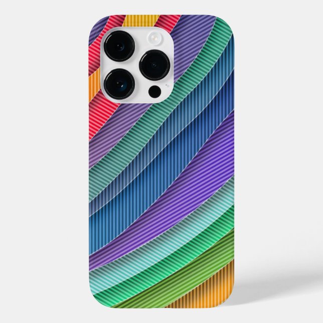 Coques Case-Mate iPhone Motif de tranche arc-en-ciel Boho (Verso)