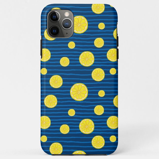 Coques Case-Mate iPhone Motif de tranches de citron (Dos)