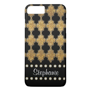 Coque iPhone 8 Plus/7 Plus Motif de treillis de Quatrefoil de bijou de