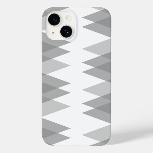 Coques Case-Mate iPhone Motif de triangles gris (Verso)