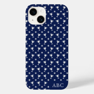 Coque Case-Mate iPhone Motif de trophée de sport à initiales personnalisé