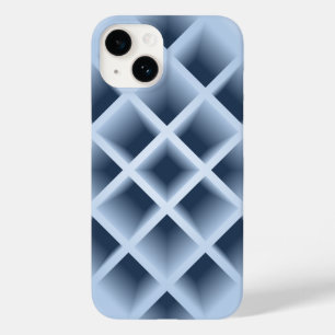 Coque Case-Mate iPhone Motif de trous carrés bleus