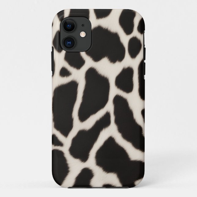 Coques Case-Mate iPhone Motif de vache noir et blanc (Dos)