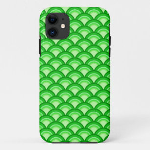 Coque Case-Mate iPhone Motif de vague d'art déco - vert de jade