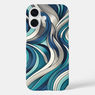 Coque Pour iPhone 16 Motif de vague d'inspiration océanique