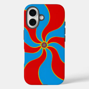 Coque Pour iPhone 16 Motif de vague en spirale coloré