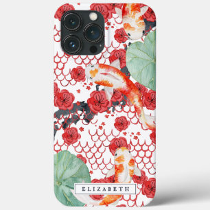 Case-Mate iPhone Case Motif de vague florale Seigaiha avec monogramme de
