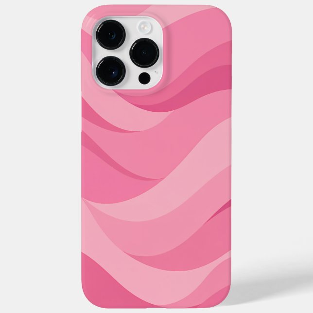 Coques Case-Mate iPhone Motif de vagues abstraites rose tendre (Verso)