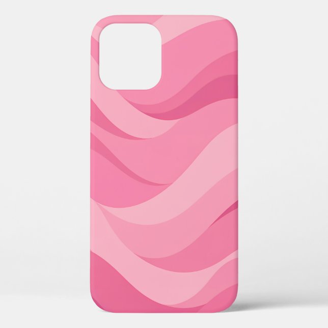 Coques Case-Mate iPhone Motif de vagues abstraites rose tendre (Verso)