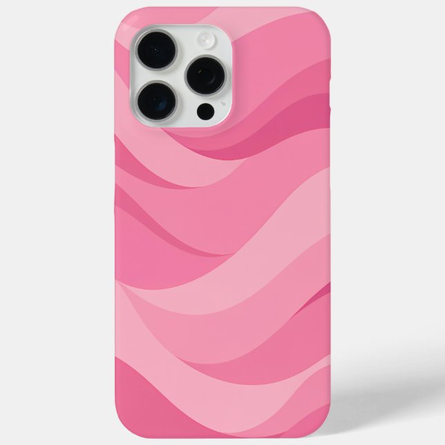 Coques Case-Mate iPhone Motif de vagues abstraites rose tendre (Verso)