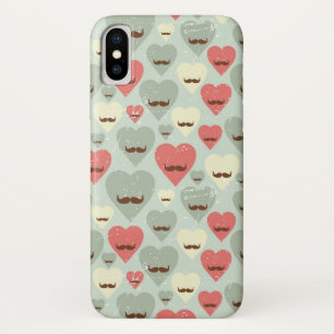Coque Case-Mate iPhone Motif de Valentine avec le coeur et la moustache