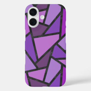 Coque Pour iPhone 16 Motif de verre coloré nuances de pourpre