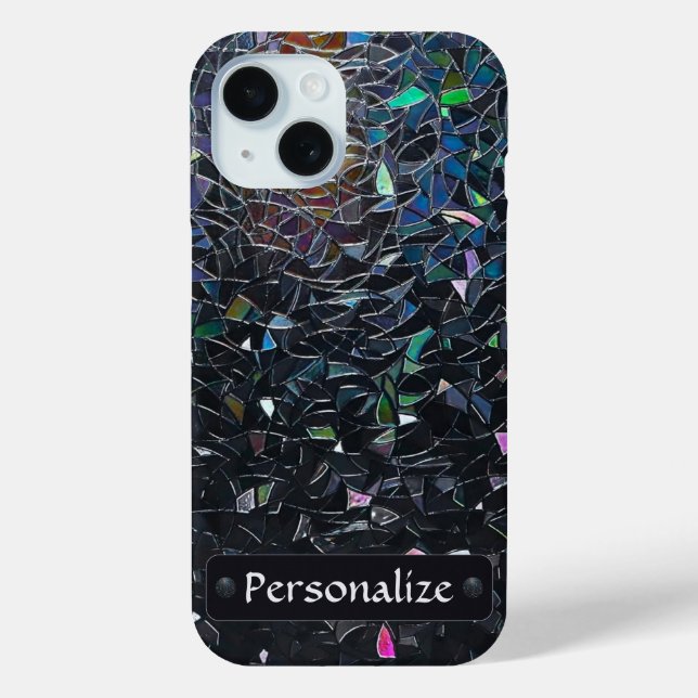 Coques Case-Mate iPhone Motif de verre teinté abstrait iridescent personna (Verso)
